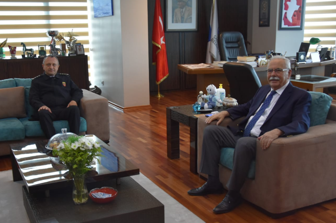 Başkan Gökhan'a Çanakkale İl Jandarma Komutanı Jnd. Kıdemli Albay Sn. Sadi Akman'dan Ziyaret