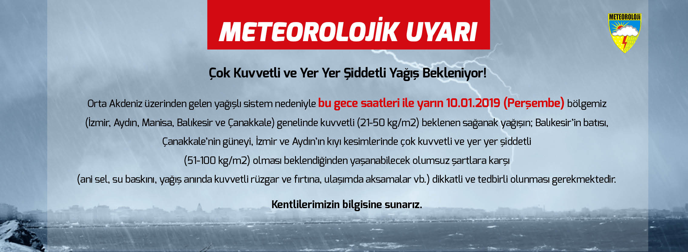 Meteorolojik Uyarı...