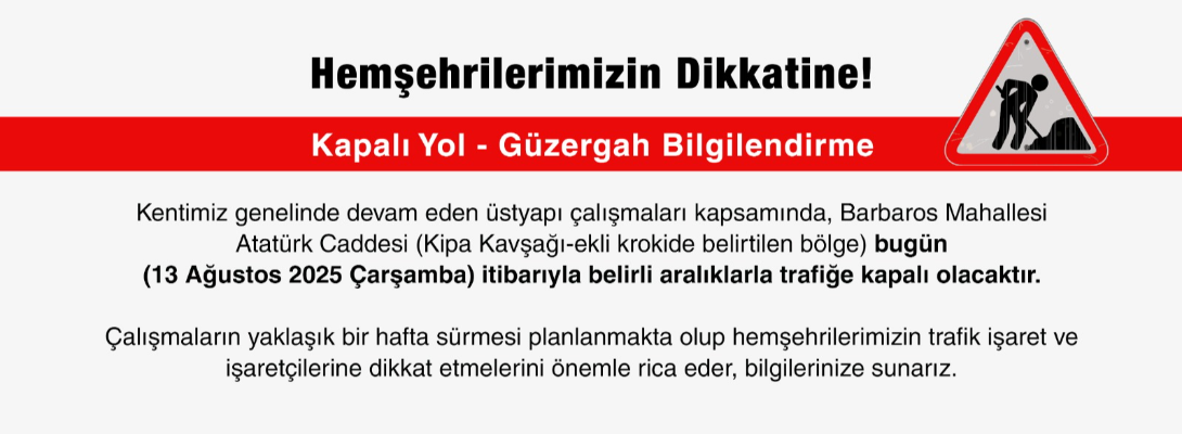 Kapalı Yol Bilgilendirme