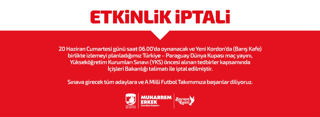 Etkinlik İptali