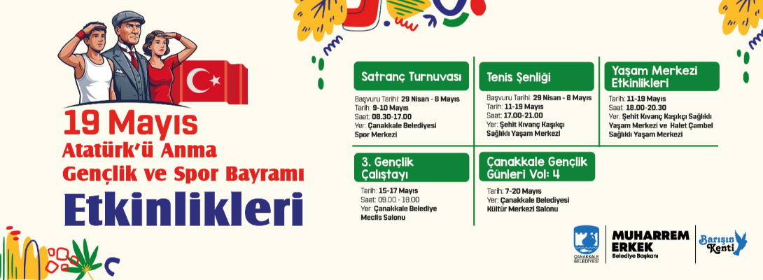 19 Mayıs Atatürk'ü Anma, Gençlik ve Spor Bayramı Etkinliklerinde Buluşalım…