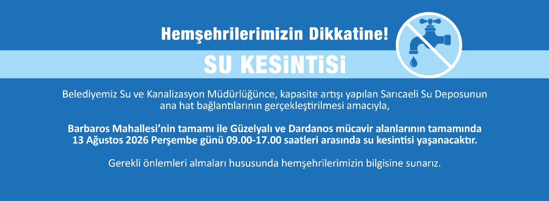 Su Kesintisi Duyurusu