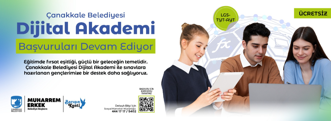Çanakkale Belediyesi Dijital Akademi Başvuruları Devam Ediyor