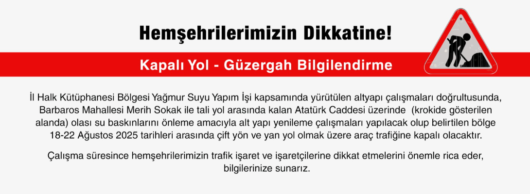 Kapalı Yol Bilgilendirme