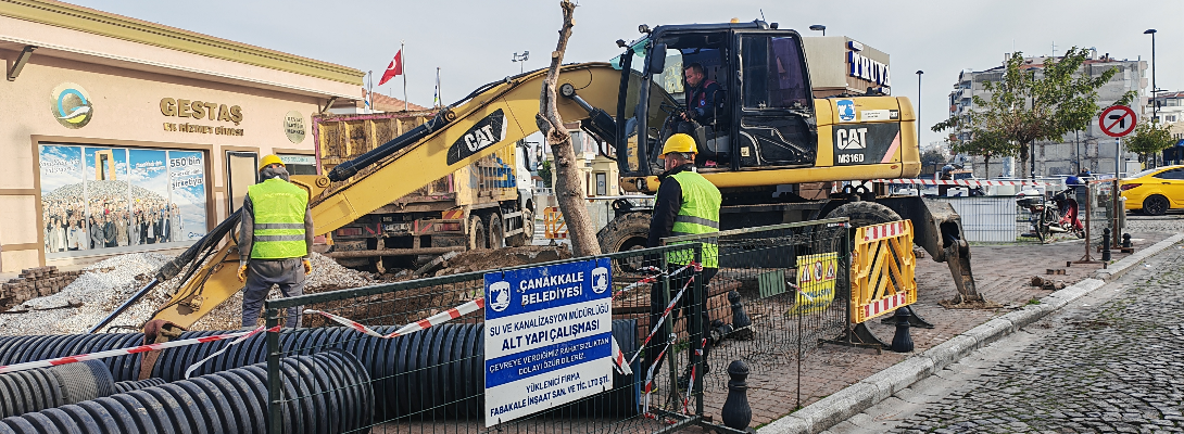İskele Bölgesinde Yağmursuyu Hattı Çalışması…