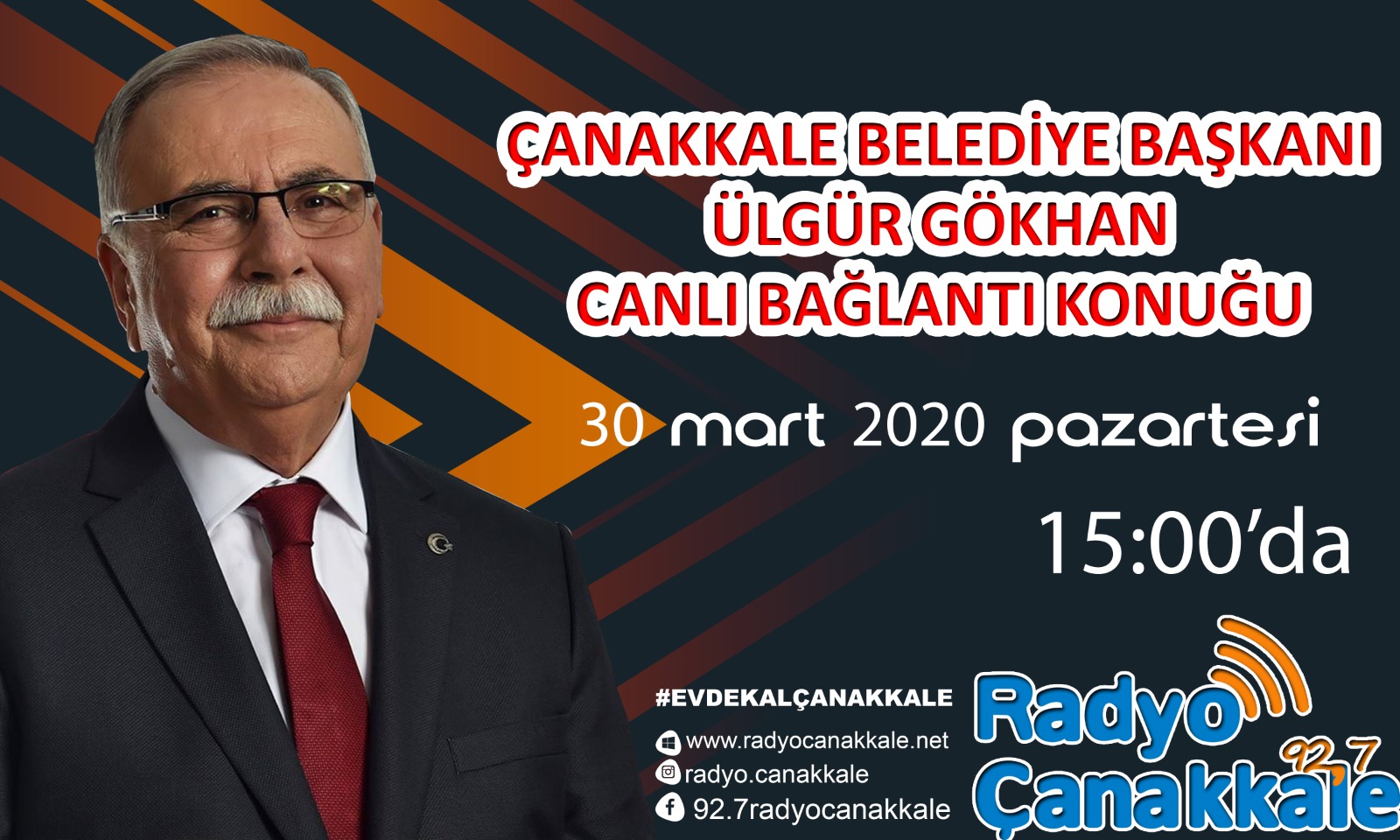 Başkan Gökhan Radyo Çanakkale'ye Konuk Oluyor
