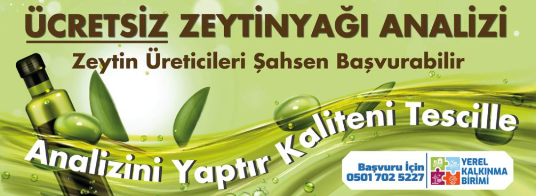 Ücretsiz Zeytinyağı Analizi Başvuruları Başladı