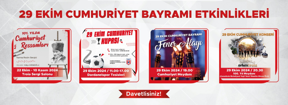 29 Ekim Cumhuriyet Bayramı Etkinliklerinde Buluşalım