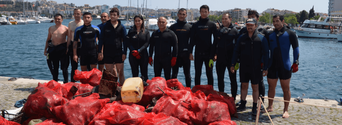 Yat Limanında Deniz Temizliği Gerçekleştirildi