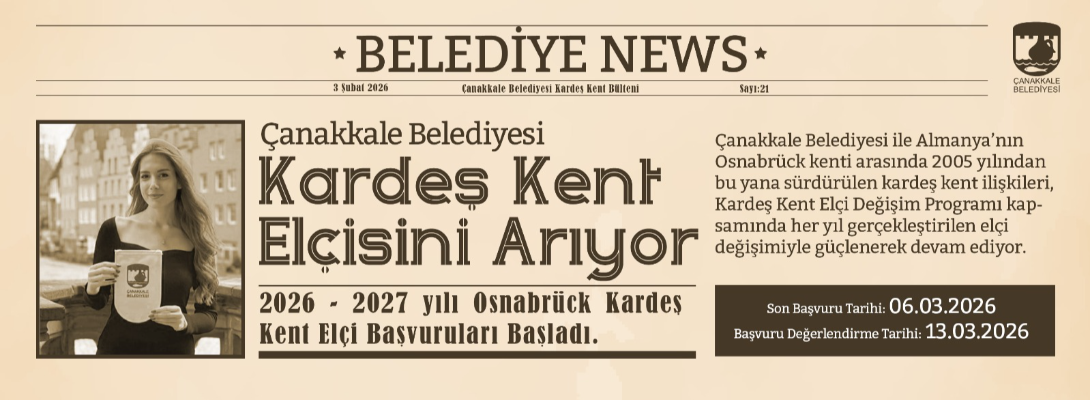 Osnabrück Kardeş Kent Elçi Başvuruları Başladı