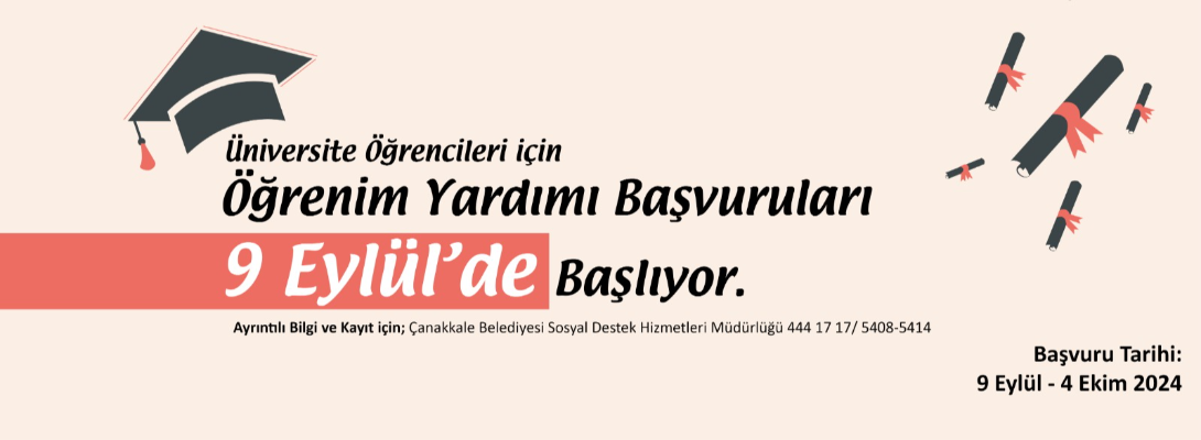 Üniversite Öğrencilerine Yönelik Öğrenim Yardımı Başvuruları 9 Eylül'de Başlıyor