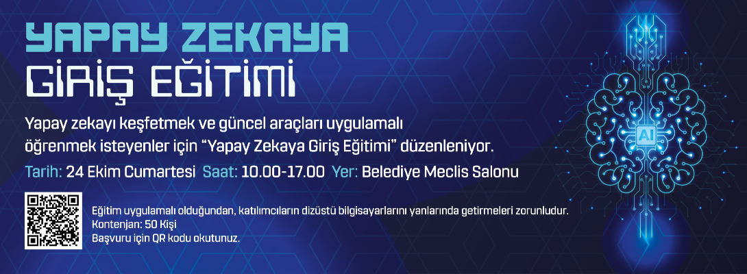 Yapay Zekaya Giriş Eğitimi Düzenlenecek