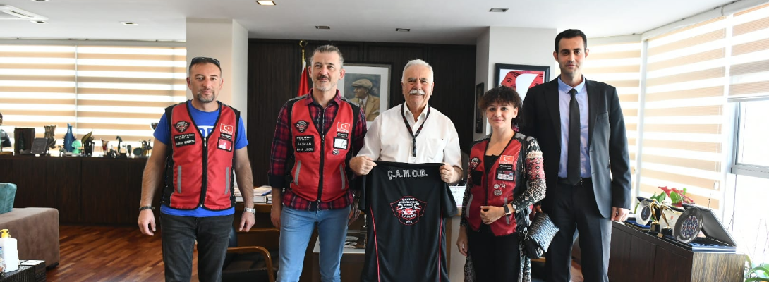 Çanakkale Motosikletliler Derneği'nden Başkan Gökhan'a Ziyaret