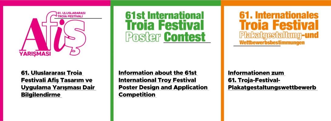 61. Uluslararası Troia Festivali Afiş Tasarım ve Uygulama Yarışmasına İlişkin Bilgilendirme