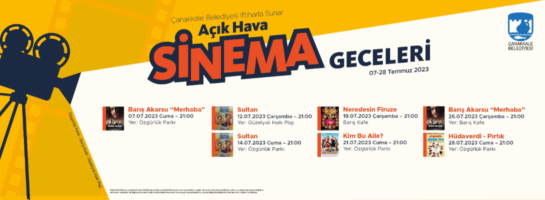 Açık Hava Sinema Geceleri Başlıyor