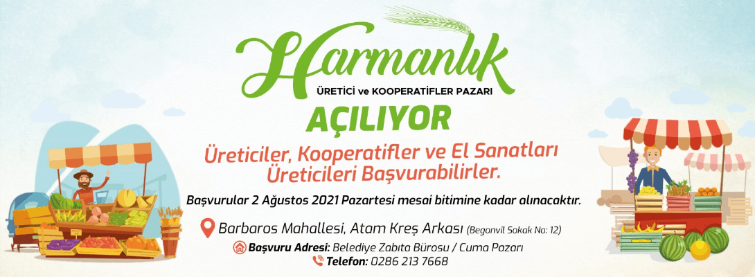 Harmanlık Üretici ve Kooperatifler Pazarı Açılıyor