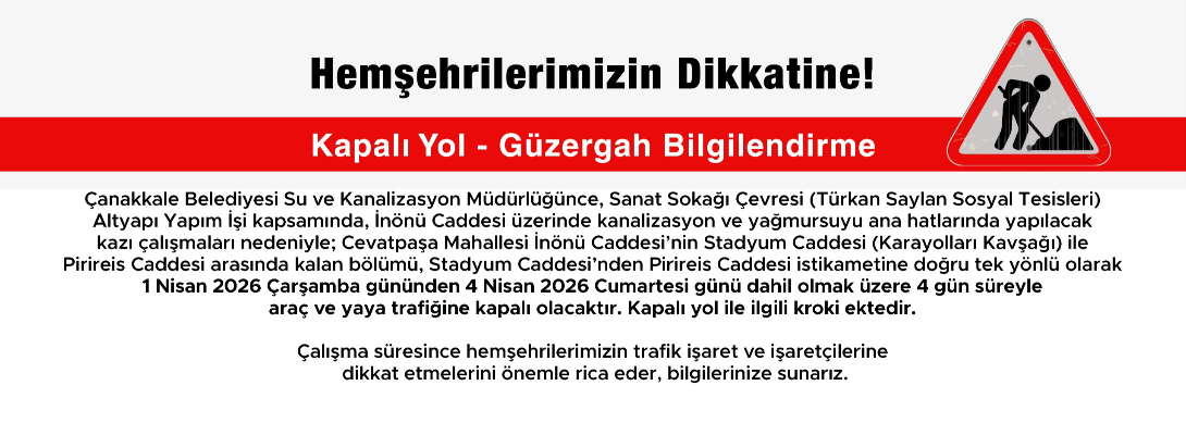 Kapalı Yol Bilgilendirme