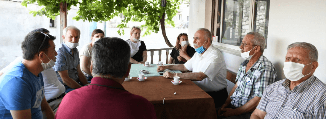 Başkan Gökhan Yangından Hasar Gören Köyleri Ziyaret Etti