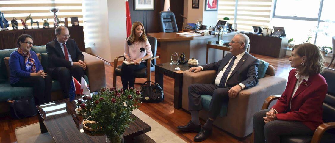 AB Türkiye Delegasyonu Başkanı Büyükelçi Christian Berger'den Başkan Gökhan'a Ziyaret