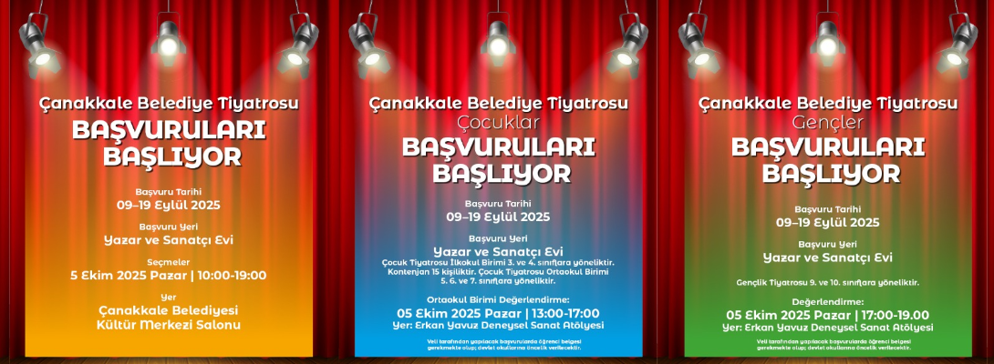 Çanakkale Belediye Tiyatrosu'nda Yeni Sezon Kayıtları Başlıyor