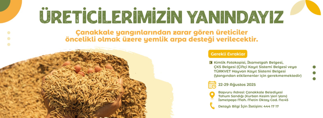 Üreticilerimizin Yanındayız