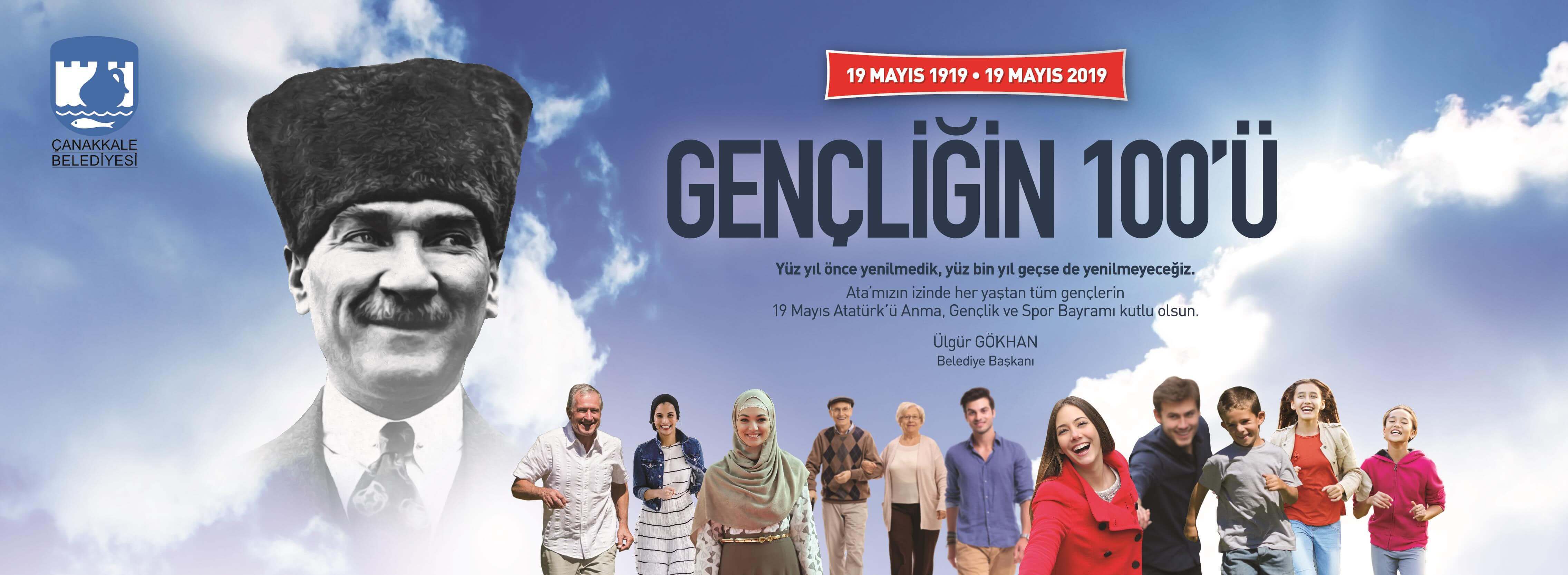 Belediye Başkanı Sayın Ülgür Gökhan'ın 19 Mayıs Atatürk'ü Anma, Gençlik ve Spor Bayramı Mesajı...