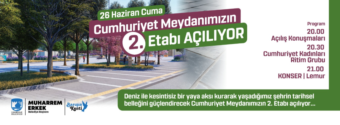 Cumhuriyet Meydanımızın 2. Etabı Açılıyor