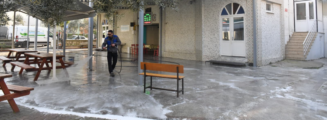 Ramazan Bayramı Öncesinde Camilerde Temizlik Çalışması Yürütüldü…